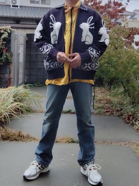 「アイテム（カーディガン/ボレロ）」を使った、Daniel.Yさん（メンズ・175cm）の冬コーディネート