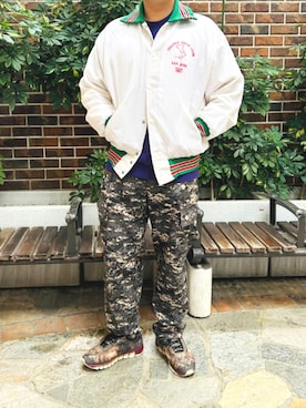 「VINTAGE（ヴィンテージ）のアイテム（パンツ）」を使った、Daniel.Yさん（メンズ・175cm）の春コーディネート
