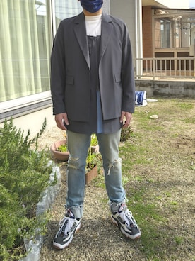 「doublet（ダブレット）のアイテム（スニーカー）」を使った、Daniel.Yさん（メンズ・175cm）の春コーディネート