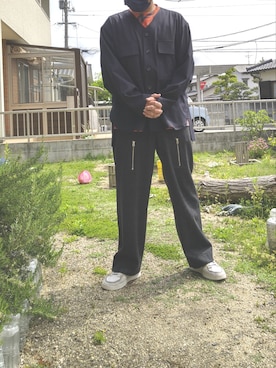 「MR.GENTLEMAN（ミスタージェントルマン）のアイテム（スラックス）」を使った、Daniel.Yさん（メンズ・175cm）の春コーディネート