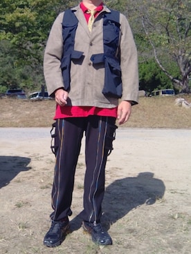 「アイテム（ベスト）」を使った、Daniel.Yさん（メンズ・175cm）の秋コーディネート