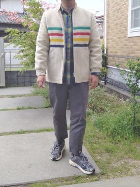 「VINTAGE（ヴィンテージ）のアイテム（ジャケット/アウター）」を使った、Daniel.Yさん（メンズ・175cm）の春コーディネート