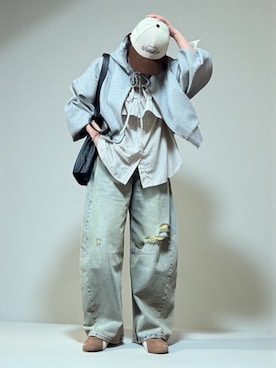 「no brand（ノーブランド）のアイテム」を使った、sc___dyさん（レディース・156cm）の冬コーディネート