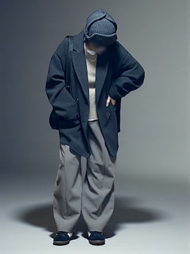 「アイテム（テーラードジャケット）」を使った、sc___dyさん（レディース・156cm）の冬コーディネート