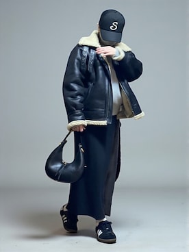 sc___dyさん（骨格ストレート・レディース・156cm）の冬コーディネート