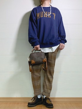 「パラブーツ」｜「アイテム（スウェット）」を使った、sweet_candyさん（レディース・156cm）の秋コーディネート