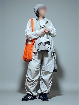 「アイテム（エコバッグ/サブバッグ）」を使った、sc___dyさん（レディース・156cm）の冬コーディネート