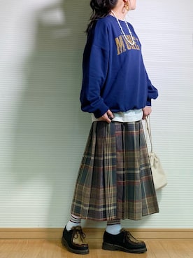 「パラブーツ」｜「アイテム（スウェット）」を使った、sweet_candyさん（レディース・156cm）の秋コーディネート