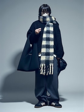 「アイテム（マフラー）」を使った、sweet_candyさん（レディース・156cm）の秋コーディネート