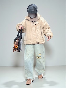 「ReqHatter（レックハッター）のアイテム」を使った、sc___dyさん（レディース・156cm）の冬コーディネート