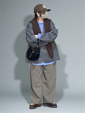 sc___dyさん（骨格ストレート・レディース・156cm）の冬コーディネート