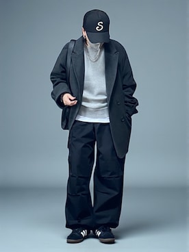 「アイテム（キャップ）」を使った、sc___dyさん（レディース・156cm）の冬コーディネート