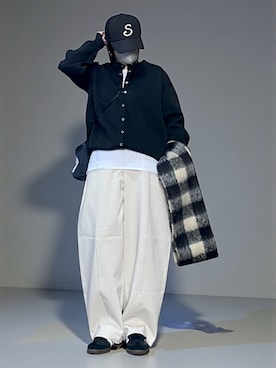 「アイテム（マフラー）」を使った、sc___dyさん（レディース・156cm）の秋コーディネート