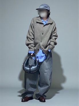 「アイテム（帽子、グレー系）」を使った、sc___dyさん（レディース・156cm）の冬コーディネート