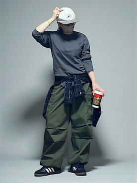 「adidas（アディダス）の【ムラサキスポーツ限定カラー登場！】adidas skateboarding/アディダス スケートボーディング メンズ レディース スニーカー SAMBA ADV サンバ スケシュー 421243959/421243956/421241906/421253946/421253947（スニーカー）」を使った、sc___dyさん（レディース・156cm）の冬コーディネート