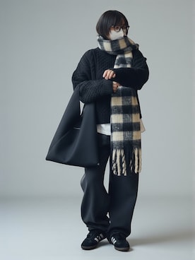 「アイテム（マフラー）」を使った、sweet_candyさん（レディース・156cm）の秋コーディネート