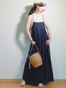 「URBAN RESEARCH ROSSO」｜「アイテム（オールインワン・サロペット）」を使った、sweet_candyさん（レディース・156cm）の夏コーディネート