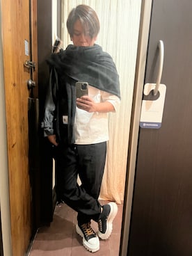 「Starting Over（スターティングオーバー）のアイテム（パンツ）」を使った、yoma さん（メンズ・173cm）の秋コーディネート