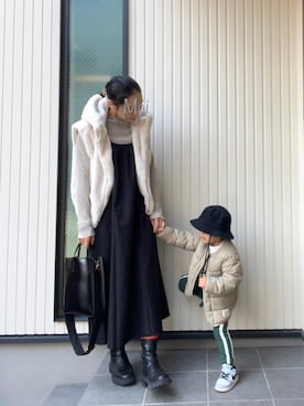 「OFFICIAL TEAM（オフィシャルチーム）のアイテム」を使った、mai✺maiさん（レディース・158cm）の秋コーディネート