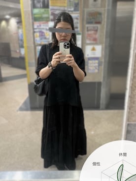 「LOUNGEDRESS（ラウンジドレス）のアイテム」を使った、Agnes Ngさん（レディース・158cm）の春コーディネート