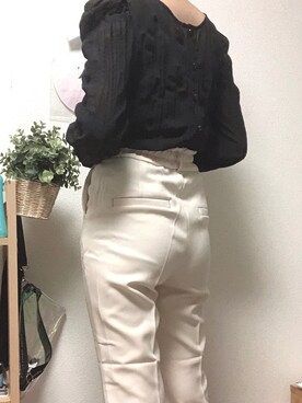 「vis-`a-vis（ビサビ）のアイテム（パンツ）」を使った、にんにんさん（レディース・152cm）の秋コーディネート