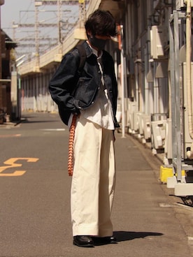 「FUDGEBOYのトラッドスタイル」｜「アイテム（デニムジャケット）」を使った、shin.さん（メンズ・167cm）の春コーディネート