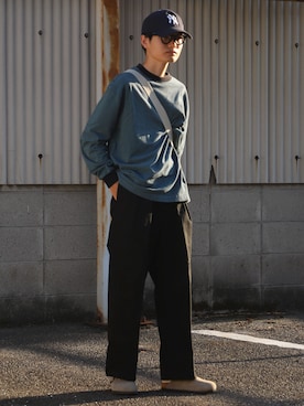 「NEAT（ニート）のアイテム（チノパンツ）」を使った、shin.さん（メンズ・167cm）の冬コーディネート