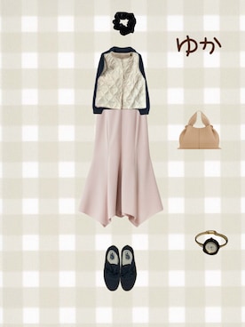 「アイテム（モッズコート）」を使った、ゆか💜さん（レディース・158cm）の秋コーディネート