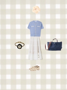 「GUCCI（グッチ）のアイテム」を使った、ゆか💜さん（レディース・158cm）の夏コーディネート