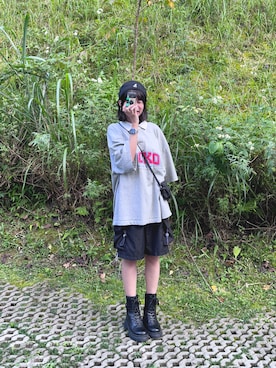 「アイテム（キャスケット）」を使った、Yiting  Fangさん（レディース・156cm）の冬コーディネート