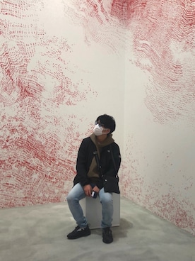 「アイテム（ナイロンジャケット、ブラック系）」を使った、Kazunori  Kさん（メンズ・170cm）の冬コーディネート