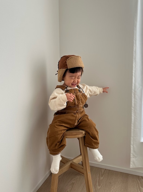 セール】【BABY】【Qinn】綿ダックサロペット（サロペット