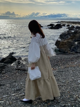 「ブラウスコーデ」｜「アイテム（バレエシューズ）」を使った、りほさん（レディース・159cm）の春コーディネート