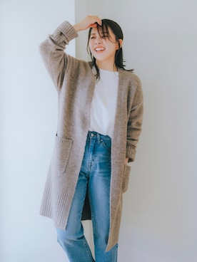 「grove（グローブ）のアイテム（デニムパンツ）」を使った、ちびゆきさん（レディース・152cm）の秋コーディネート