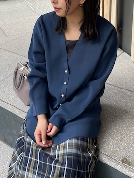 「ロングカーディガン」｜ちびゆきさん（レディース・152cm・20代）の夏コーディネート