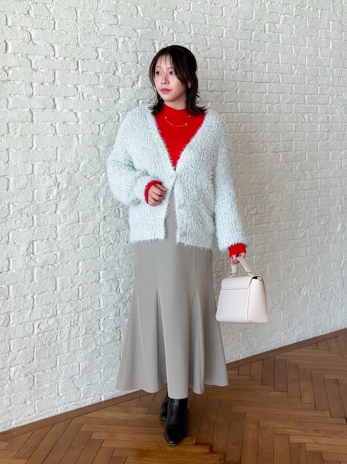 オーバーサイズフェザーカーディガン