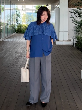 「grove（グローブ）のアイテム（パンツ）」を使った、ちびゆきさん（レディース・152cm）の夏コーディネート
