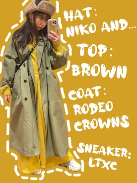 「Rodeo Crowns（ロデオクラウンズ）のアイテム（ジャケット/アウター）」を使った、Syi_さん（レディース・155cm）の冬コーディネート