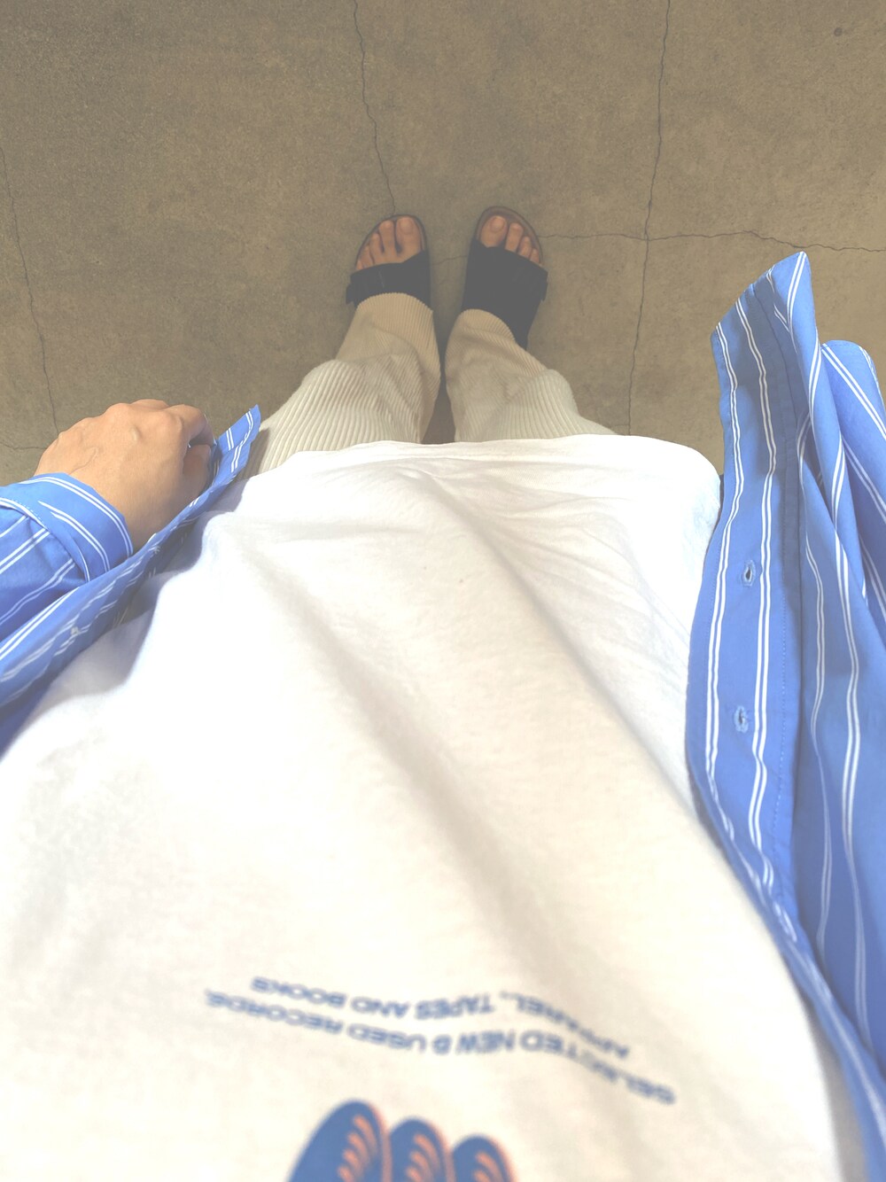 「BIRKENSTOCKの21SS新作■ZURICH/チューリッヒ ブラック (WOMEN)（サンダル、ブラック系）」を使った、ukaさん（レディース・160cm）の夏コーディネートの1枚目の写真