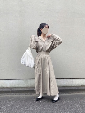 「abahouse」｜「アイテム（シャツワンピース）」を使った、nareさん（レディース・169cm）の秋コーディネート