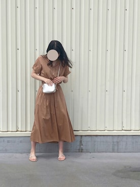 「Mila Owen」｜「アイテム（シャツワンピース）」を使った、nareさん（レディース・169cm）の夏コーディネート