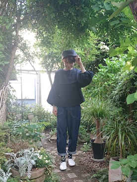 「ごきげんウィーク」｜「アイテム（ハンチング/ベレー帽）」を使った、さくらんぼさん（レディース・160cm）の春コーディネート