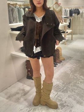 「RAY CASSIN（レイカズン）のアイテム（ブルゾン）」を使った、sz2kqさん（レディース・157cm）の秋コーディネート