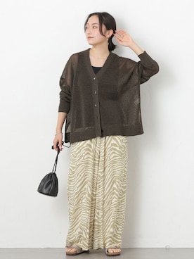 「JOURNAL STANDARD relume（ジャーナルスタンダード　レリューム）の【LUSANA/ルサナ】CICI PANTS：パンツ（スラックス、ベージュ系）」を使った、RINさん（レディース・157cm）の春コーディネート
