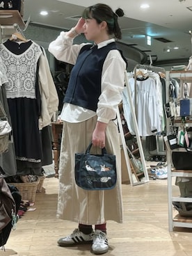 「Bleu Bleuet（ブルーブルーエ）のアイテム」を使った、oimo_bleubleuetさん（レディース・162cm）の春コーディネート