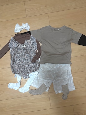 「petit main（プティマイン）のアイテム」を使った、abebekyotoさん（キッズ・90cm）の秋コーディネート