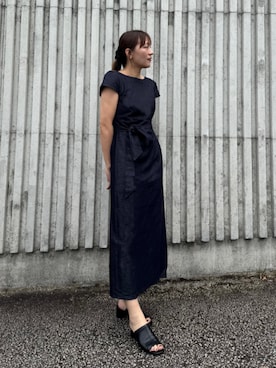 「AJUGA.（アジュガ）のアイテム」を使った、AJUGA.スタッフさん（レディース・161cm）の夏コーディネート