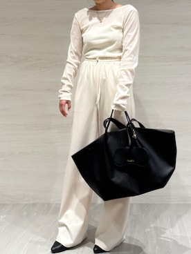 「アイテム（その他小物）」を使った、AJUGA.スタッフさん（レディース・152cm）の秋コーディネート