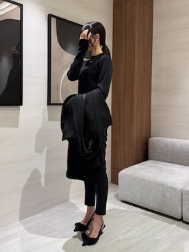 「AJUGA.（アジュガ）のアイテム」を使った、AJUGA.スタッフさん（レディース・168cm）の冬コーディネート