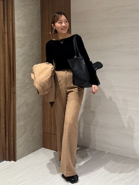 「アイテム（その他小物）」を使った、AJUGA.スタッフさん（レディース・161cm）の秋コーディネート